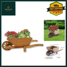 Charming Wooden Wheelbarrow