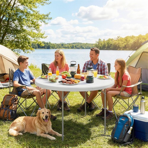 4ft folding picnic - folding, table