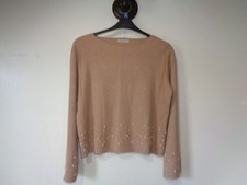 Zara Trafaluc Pearl Trim Jumper Size M