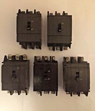 CRABTREE C50 3 POLE Triple MCB 7.5AMP 15AMP 30AMP 50AMP 60AMP BROWN BAKELITE