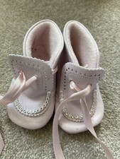 Newborn Pink Leather Boots