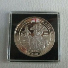 2003 HISTORY OF THE ROYAL NAVY NELSON SILVER PROOF £5 COIN ROYAL MINT BOX COA