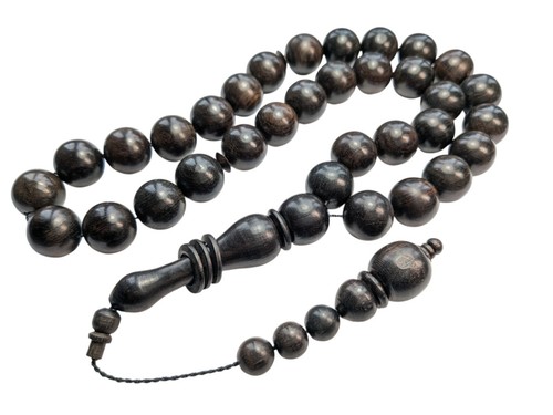 Xxl ebony wood tasbih prayer - ebony,