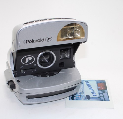 Vintage polaroid p600 silver - polaroid,
