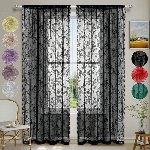 Lace sheer curtain - 1,