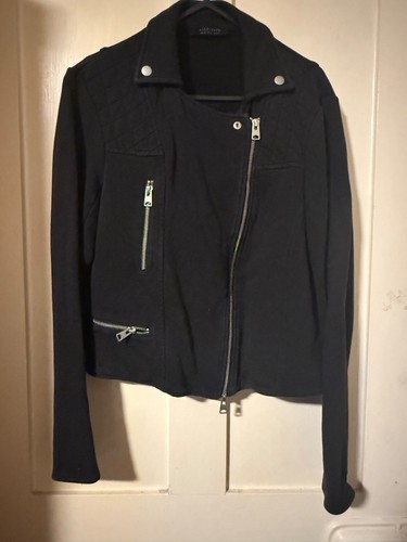 Allsaints black jersey biker - allsaints,