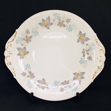 Paragon Enchantment Cake Plate Vintage England Fine Bone China Leaves 26cm