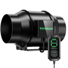 VIVOSUN AeroZesh G6 φ15cm 388 CFM Inline Duct Fan with E12 Speed Controller