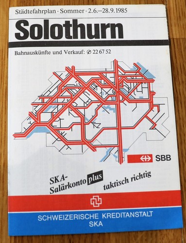 Sbb solothurn 9 - sbb, 2.6-28.9.1985