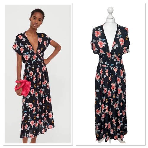 Zara black floral maxi - zara,