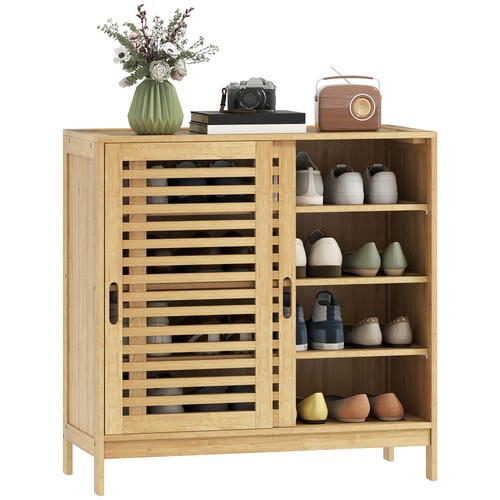 Homcom bamboo shoe cabinet - homcom,