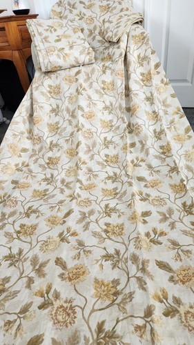 Gold yellow floral curtains - yellow,