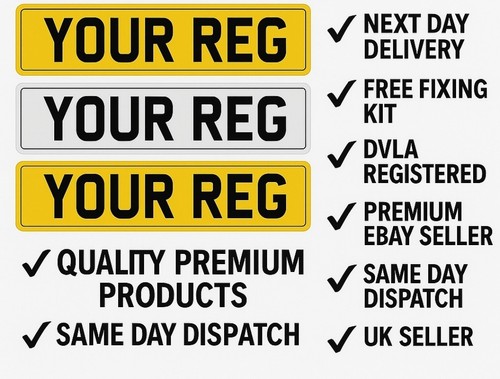 Number plates premium - plates, 2d