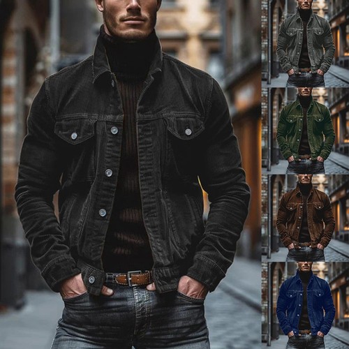 Men corduroy cardigan - corduroy, jacket