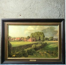 Vintage oil canvas painting
