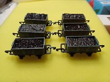 Lone Star 000/N gauge Rake of SIX Open Top Coal trucks (foam simulated coal)