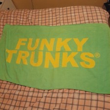 Funky Trunks Solid Green Yellow Soft Cotton Swim Sports Towel