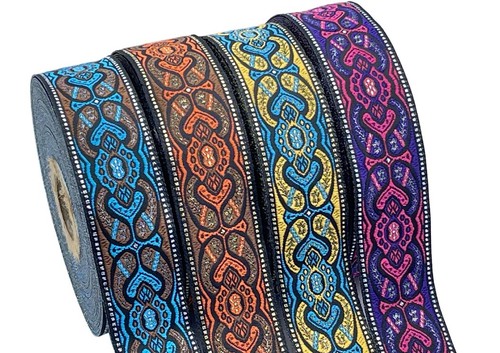 10m jacquard ribbon trim 25mm - ribbon/trim,