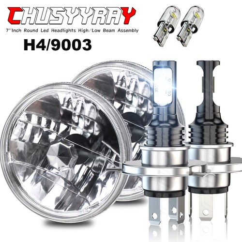 Pair chrome inch round - 7",