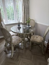 Glass top table and four - top,