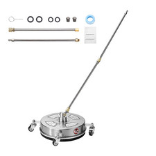 14" Pressure Washer Surface Cleaner 4 Wheels 4000 Max PSI 2 Extended Wands