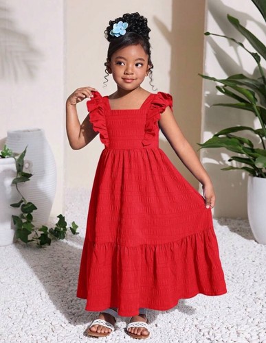 Girl beautiful flutter sleeve - ,