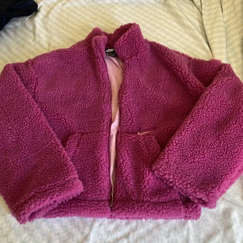Nike crop teddy jacket - crop,