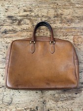 Vintage Mulberry Leather Brief Case in smooth tan leather