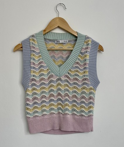Zara sweater vest pastel - sweater,