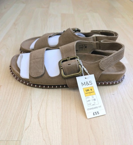 Suede buckle footbed - suede,