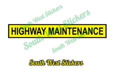 Highway Maintenance  Sticker