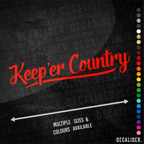 Keep country sticker long - 'er,