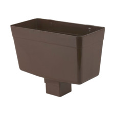 65mm BRETT MARTIN PVCu SQUARE Downpipe Rainwater Hopper Head BR511 SQ BROWN