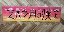 ED RUSCHA TAXI CAB 1986 OFFSET LITHOGRAPHIC FOLDED POSTER PRINT RARE