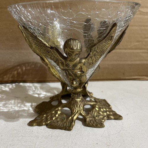 Brass cherub display holder - cherub,