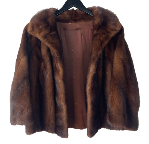 Real natural glow mink fur - natural,