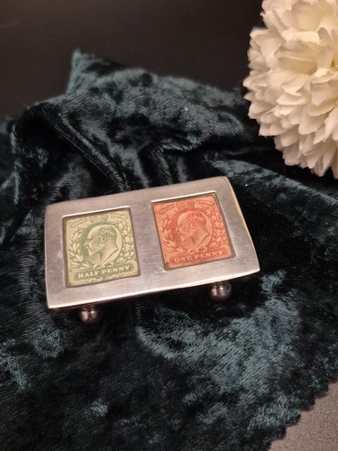 Sterling silver stamp holder - silver,