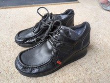 Girls Ladies Vintage Kickers Shoes Wedge Black 2003 Size UK 5 EU 38 - Good Con