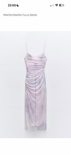 Zara printed draped tulle - draped,