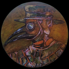 Profile Painting Of A Plague