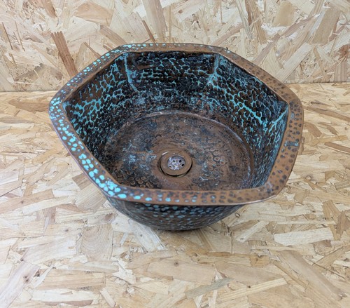 Aged green copper - copper, sink