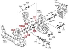 Rear Axle Repair Parts Fits Kubota "GR2120" Series (Special Order)