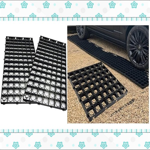 Black plastic driveway - black, paving