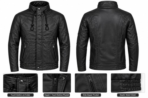 Men black genuine - black,