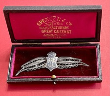 Rare WW2 1940s Lovely Sweatheart’s Airforce Silver? Cut Out  RAF Wings Pin Badge