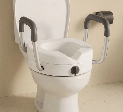 Toilet seat riser with handles - riser,