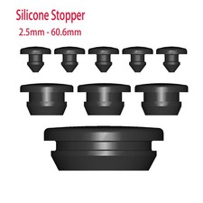 Snap-On Hole Plug Round Silicone Rubber Blanking Seal Bung Pipe Tube 2.5-60.6mm