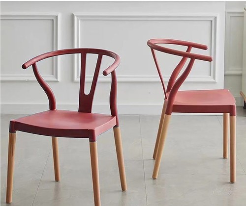 Red wishbone scandinavian - red,