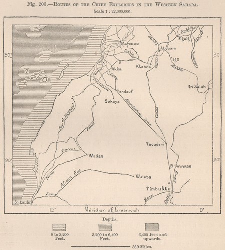 Routes the chief explorers - of,