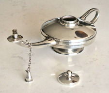 Antique Solid Silver Table Lighter - Aladdin's Lamp By Bagues Spanish